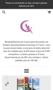 How ibroderiediamant.fr looks like on a mobile device such as an iPhone.