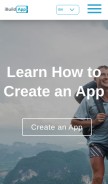 How ibuildapp.com looks like on a mobile device such as an iPhone.