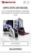 How ibuypower.com looks like on a mobile device such as an iPhone.
