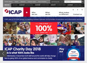 How icap.com looks like on a tablet such as an iPad.