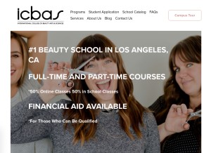 How icbas.edu looks like on a tablet such as an iPad.