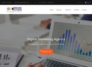 How icbrandstudio.com looks like on a tablet such as an iPad.