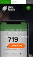 How iccu.com looks like on a mobile device such as an iPhone.