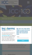 How iccwbo.org looks like on a mobile device such as an iPhone.