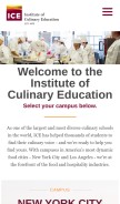 How ice.edu looks like on a mobile device such as an iPhone.