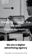 How icebreakerconcept.com looks like on a mobile device such as an iPhone.