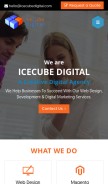 How icecubedigital.com looks like on a mobile device such as an iPhone.