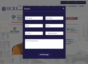 How iceiindia.com looks like on a tablet such as an iPad.