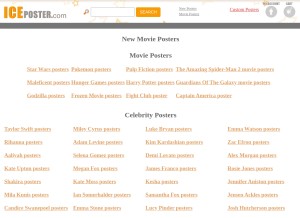 How iceposter.com looks like on a tablet such as an iPad.