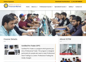 How icfmindia.com looks like on a tablet such as an iPad.