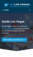 How icilasvegas.fr looks like on a mobile device such as an iPhone.