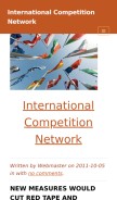How icn-bonn.org looks like on a mobile device such as an iPhone.