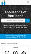How icon-icons.com looks like on a mobile device such as an iPhone.