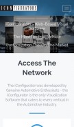 How iconfigurators.app looks like on a mobile device such as an iPhone.