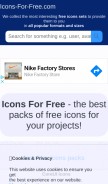 How icons-for-free.com looks like on a mobile device such as an iPhone.
