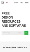 How icons8.com looks like on a mobile device such as an iPhone.