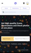 How iconscout.com looks like on a mobile device such as an iPhone.