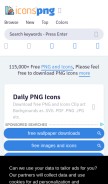 How iconspng.com looks like on a mobile device such as an iPhone.