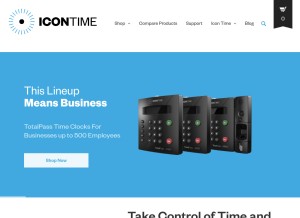 How icontime.com looks like on a tablet such as an iPad.