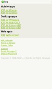 How icq.com looks like on a mobile device such as an iPhone.