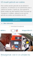 How icscards.nl looks like on a mobile device such as an iPhone.