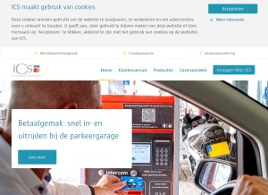 How icscards.nl looks like on a tablet such as an iPad.