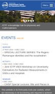 How ictp.it looks like on a mobile device such as an iPhone.