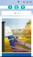 How icy.nl looks like on a mobile device such as an iPhone.