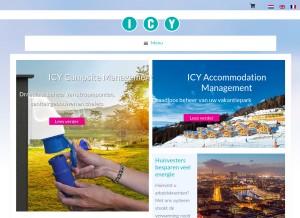 How icy.nl looks like on a tablet such as an iPad.