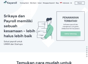 How id.kayaroll.com looks like on a tablet such as an iPad.