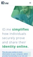 How id.me looks like on a mobile device such as an iPhone.