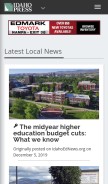 How idahopress.com looks like on a mobile device such as an iPhone.