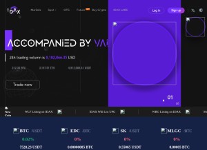 How idax.pro looks like on a tablet such as an iPad.