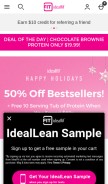 How idealfit.com looks like on a mobile device such as an iPhone.