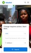 How idealist.org looks like on a mobile device such as an iPhone.