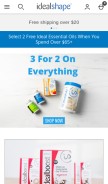 How idealshape.com looks like on a mobile device such as an iPhone.