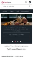 How idealwine.com looks like on a mobile device such as an iPhone.