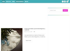 How ideasbonitaspara.com looks like on a tablet such as an iPad.