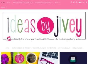 How ideasbyjivey.com looks like on a tablet such as an iPad.
