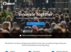 How ideascale.com looks like on a tablet such as an iPad.