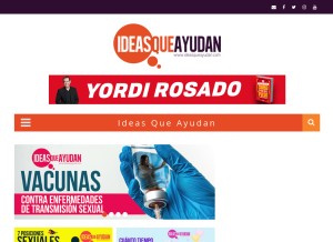 How ideasqueayudan.com looks like on a tablet such as an iPad.