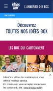 How ideesbox.com looks like on a mobile device such as an iPhone.