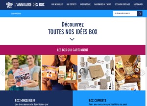 How ideesbox.com looks like on a tablet such as an iPad.