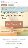 How identitytheft.gov looks like on a mobile device such as an iPhone.