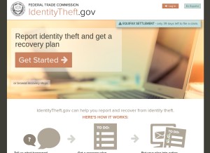 How identitytheft.gov looks like on a tablet such as an iPad.