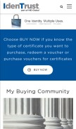 How identrust.com looks like on a mobile device such as an iPhone.