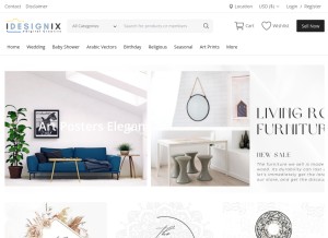 How idesignix.com looks like on a tablet such as an iPad.