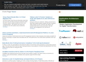 How idevnews.com looks like on a tablet such as an iPad.