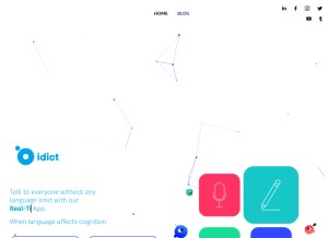 How idict.io looks like on a tablet such as an iPad.