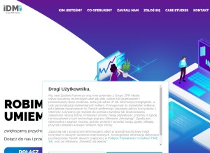 How idmnet.pl looks like on a tablet such as an iPad.